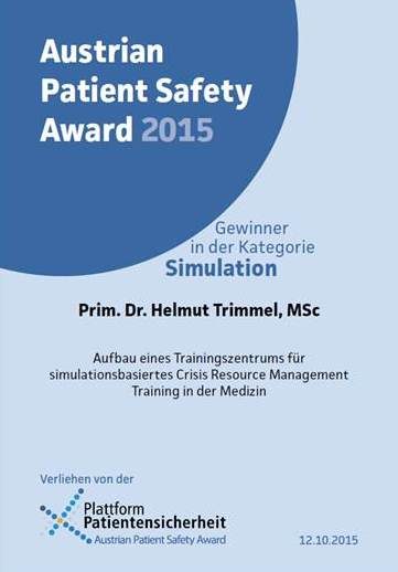 Austrian Patient Safety Award 2015